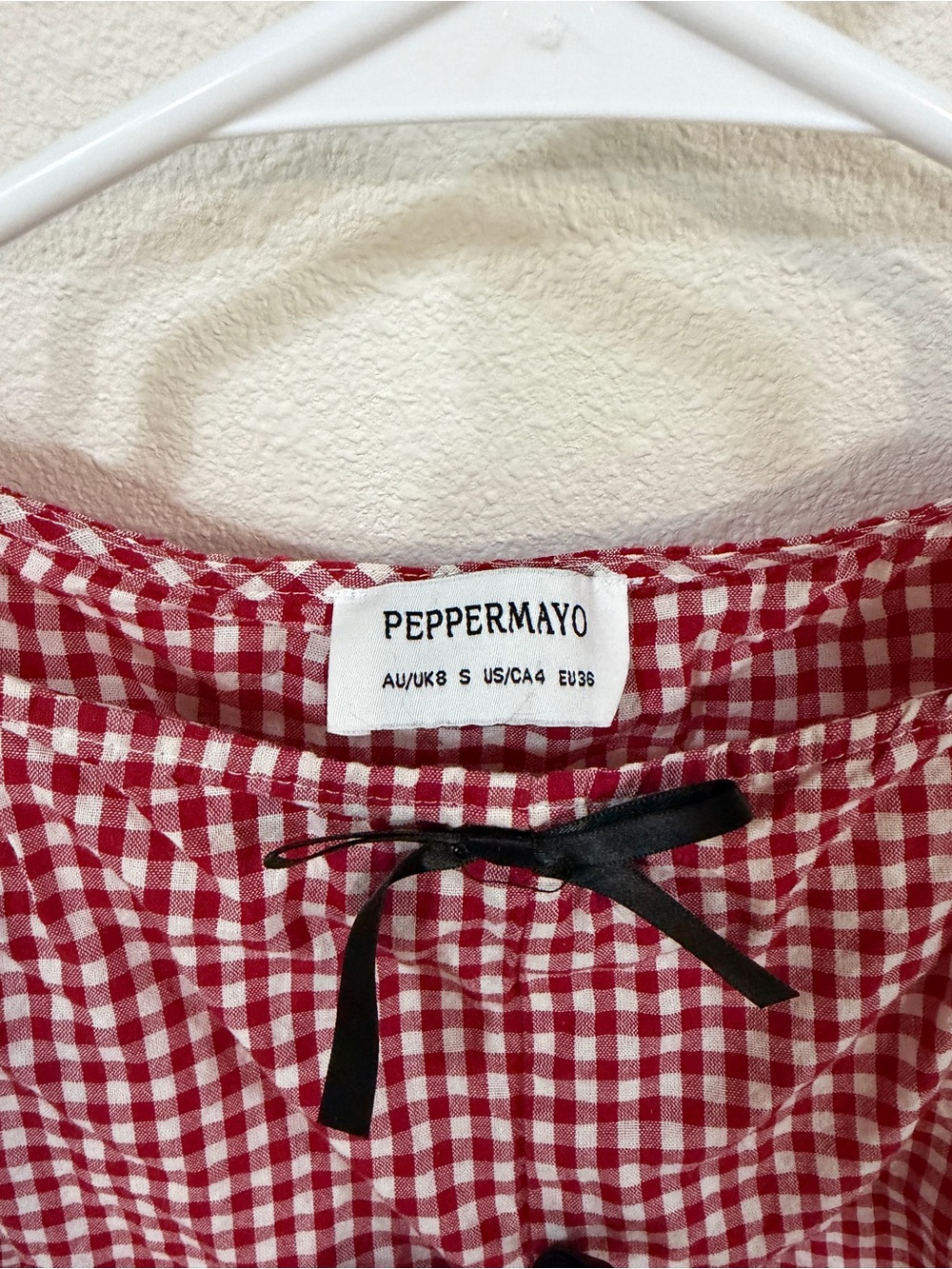 Peppermayo Red Gingham Bow-Front Camisole - Picture 2 of 2